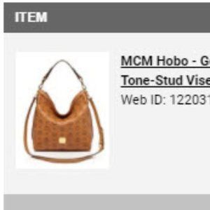 MCM HOBO - Gold Tone - Stud Visetos
